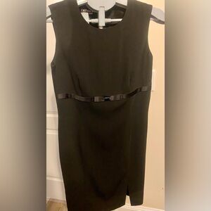 Patrick Collection Classic Black Sleeveless Dress with bow accent